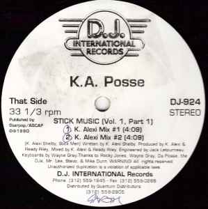 K.A. Posse - Stick Music (Vol. 1, Part 1) / Shake album cover