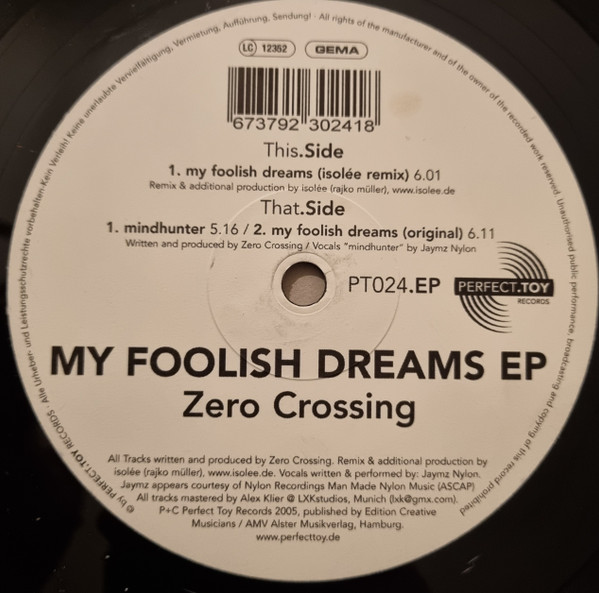 descargar álbum Zero Crossing - My Foolish Dreams EP