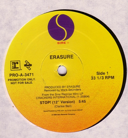 Erasure Stop 1989 Vinyl Discogs