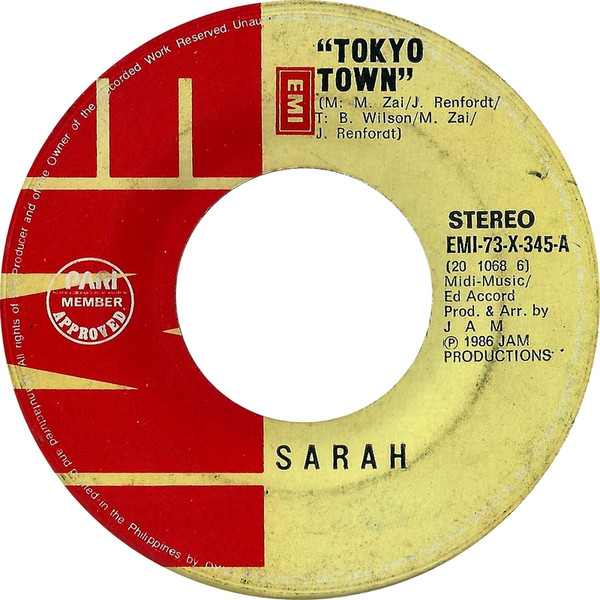 Sarah – Tokyo Town (1986, Vinyl) - Discogs
