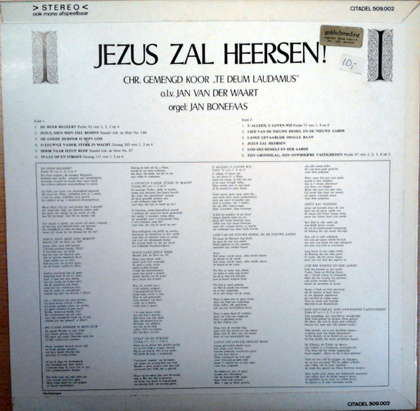 Album herunterladen TeDeum Laudamus, Jan Bonefaas , Conducted by Jan van der Waart - Jezus Zal Heersen