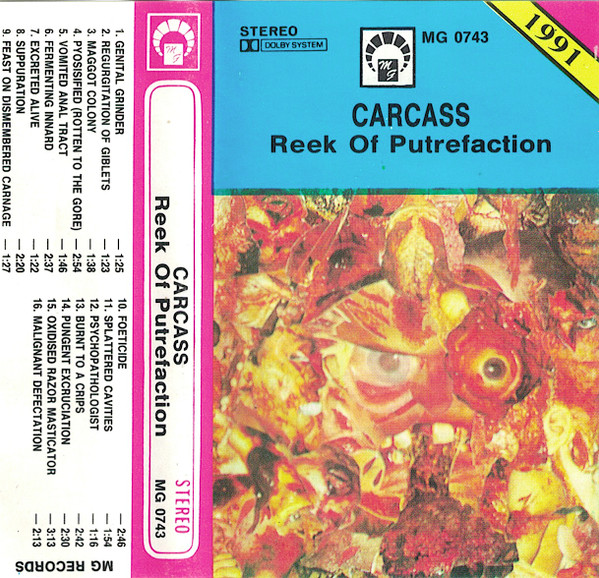 Carcass – Reek Of Putrefaction (1991, Cassette) - Discogs