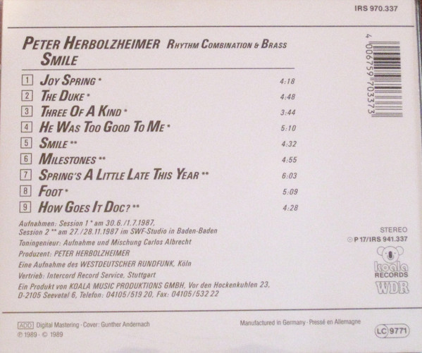 last ned album Peter Herbolzheimer Rhythm Combination & Brass - Smile