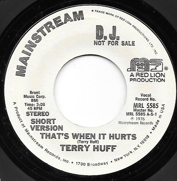 last ned album Terry Huff - Thats When It Hurts