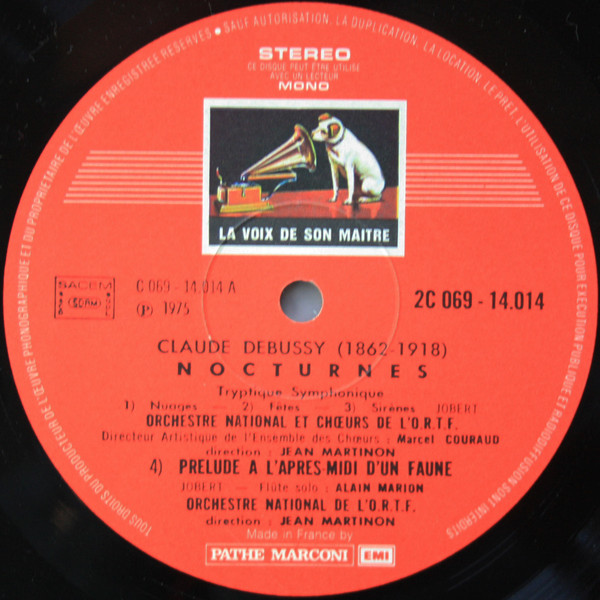 last ned album Claude Debussy Jean Martinon, Orchestre National De L'ORTF - Trois Nocturnes Prélude À LAprès Midi Dun Faune La Mer