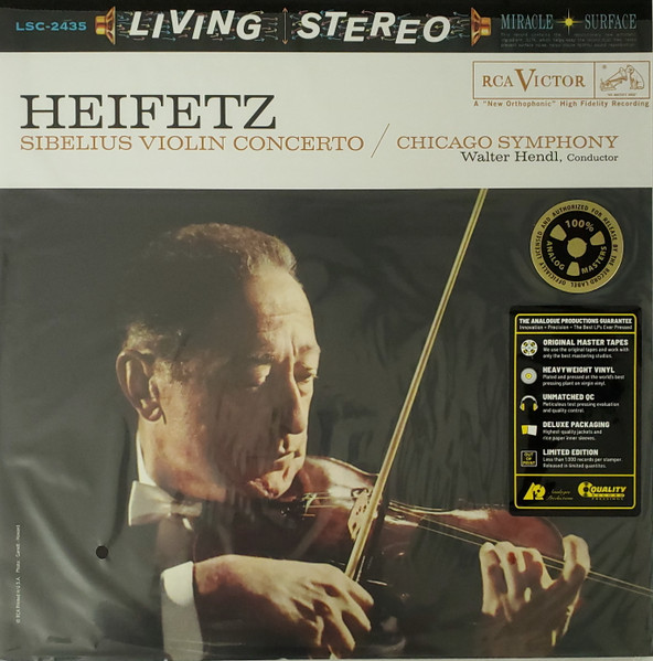 Heifetz, Sibelius, Chicago Symphony, Walter Hendl - Violin Concerto