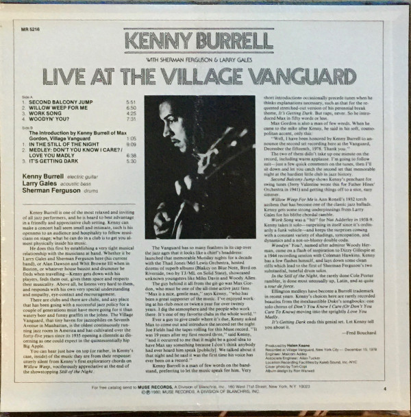Album herunterladen Kenny Burrell - Live At The Village Vanguard