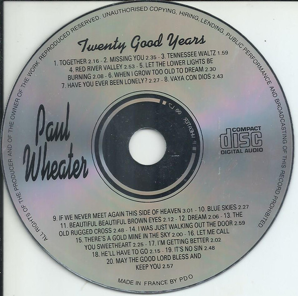 descargar álbum Paul Wheater - Twenty Good Years