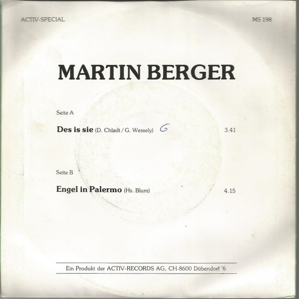 ladda ner album Martin Berger - Des Is Sie