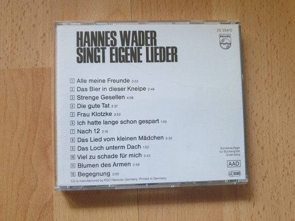 ladda ner album Hannes Wader - Singt Eigene Lieder