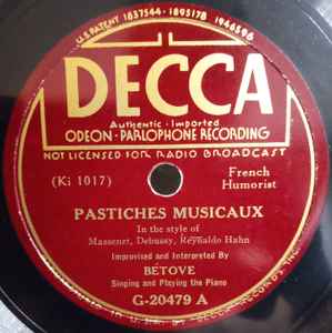 Bétove - Pastiches Musicaux album cover