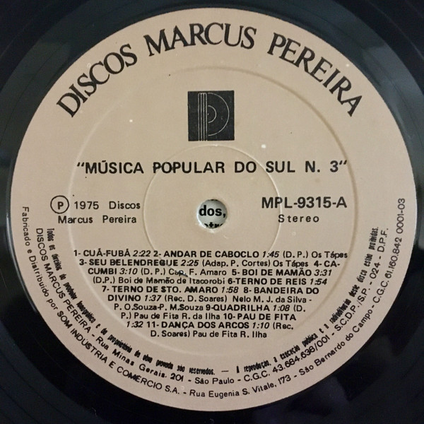 lataa albumi Various - Música Popular Do Sul 3