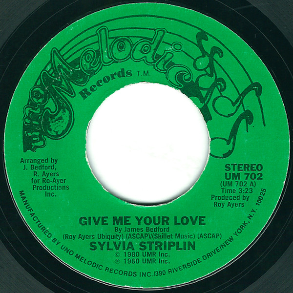 Sylvia Striplin – Give Me Your Love / You Can't Turn Me Away (1980