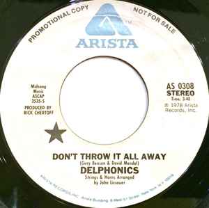 Delphonics – Don't Throw It All Away (1978, Vinyl) - Discogs