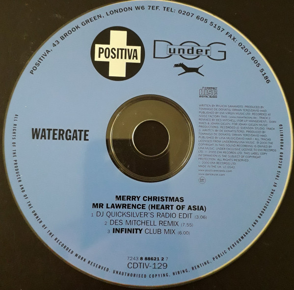 Watergate – Merry Christmas Mr Lawrence (Heart Of Asia) (2000, CD 