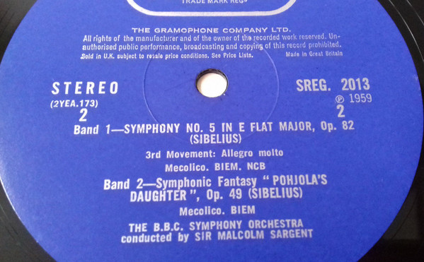 last ned album Sibelius, BBC Symphony Orchestra Sir Malcolm Sargent - Symphonie No 5 In E Flat