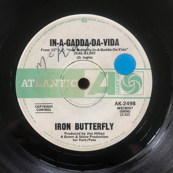 Iron Butterfly – In-A-Gadda-Da-Vida (1968, Reel-To-Reel) - Discogs