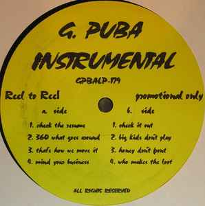 G. Puba – Reel To Reel Instrumental (Vinyl) - Discogs