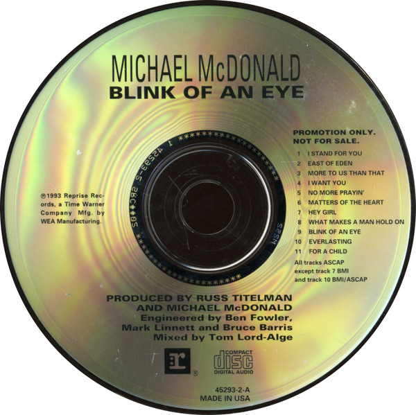 Michael McDonald – Blink Of An Eye (1993, CD) - Discogs