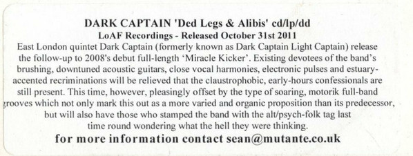 baixar álbum Dark Captain - Dead Legs Alibis