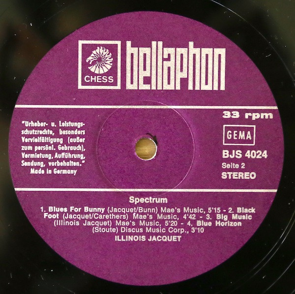 Illinois Jacquet – Spectrum (Vinyl) - Discogs