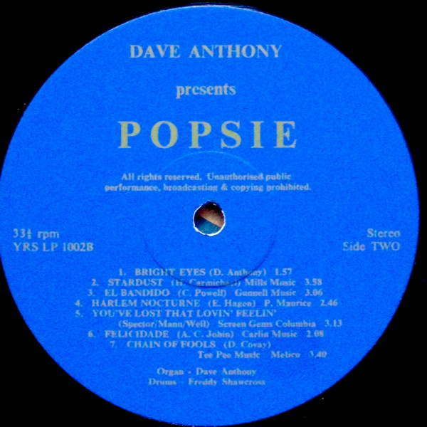 ladda ner album Dave Anthony - Popsie