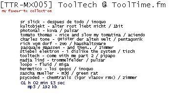 Album herunterladen ToolTech - ToolTech ToolTimefm My Favorite Collection