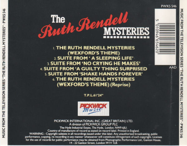 télécharger l'album Brian Bennett - Music From The Television Series The Ruth Rendell Mysteries