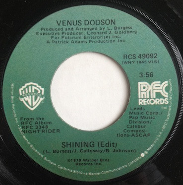 Venus Dodson – Shining / He Said, She Said (1979, Vinyl) - Discogs