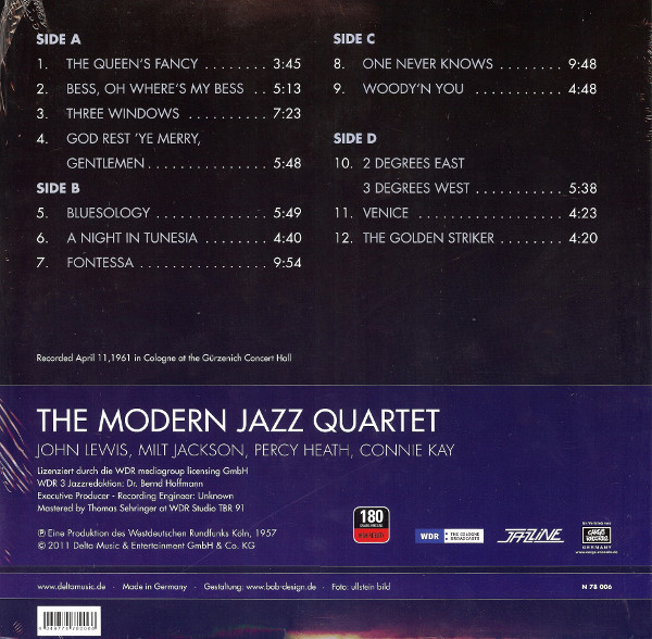 last ned album The Modern Jazz Quartet - 1957 Cologne Gürzenich Concert Hall