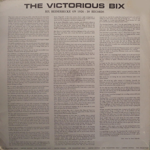 Album herunterladen Bix Beiderbecke - The Victorious Bix Volume 1