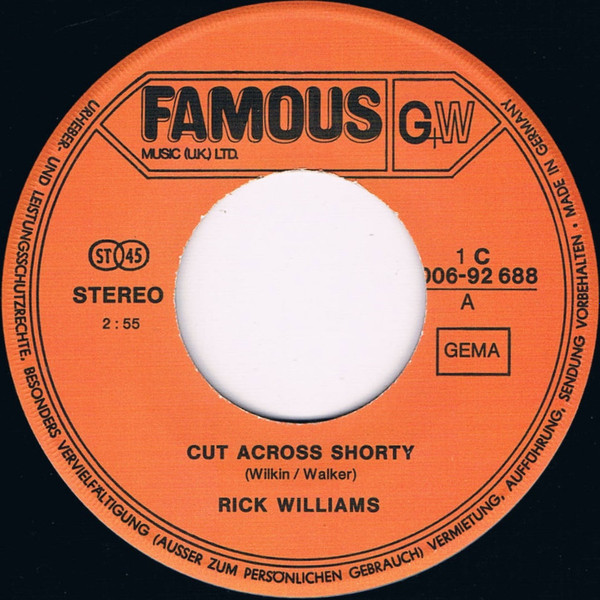 Album herunterladen Rick Williams - Cut Across Shorty