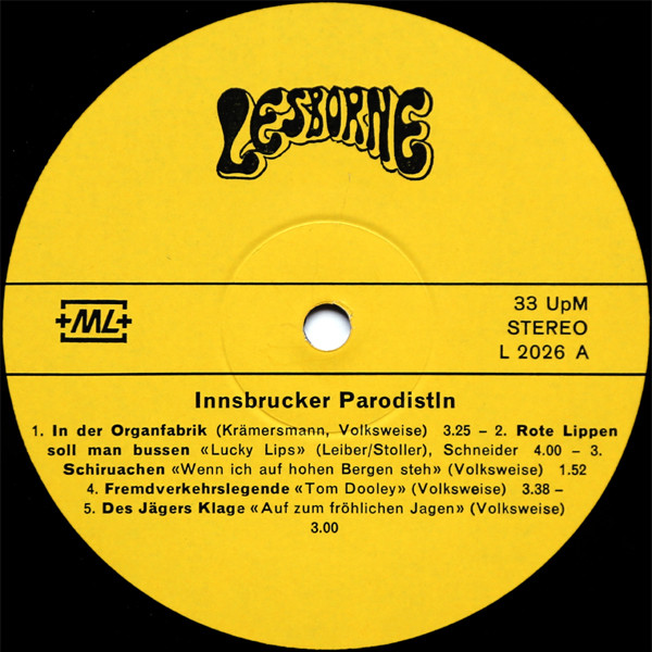 descargar álbum Innsbrucker Parodistln - Innsbrucker Parodistln