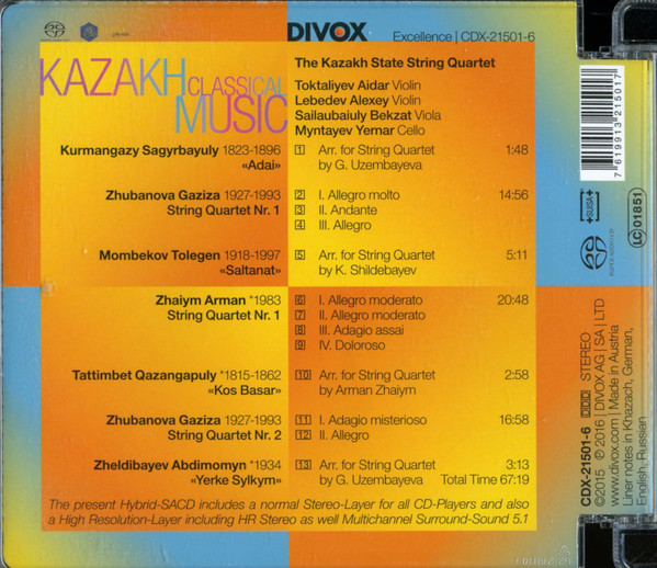 descargar álbum Kazakh State String Quartet - Kazakh Classical Music