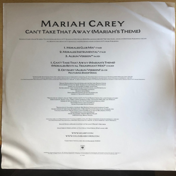 télécharger l'album Mariah Carey - Cant Take That Away Mariahs Theme Crybaby