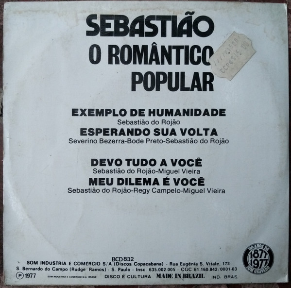 baixar álbum Sebastião Do Rojão - Sebastião O Romântico Popular