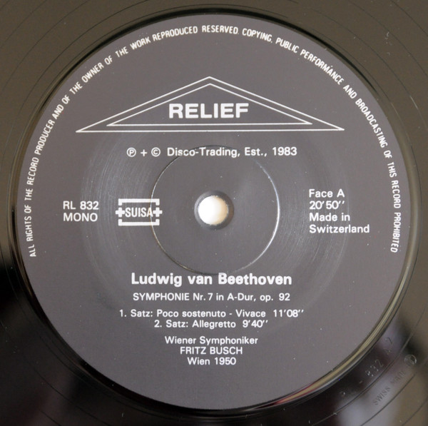 baixar álbum Ludwig van Beethoven, Fritz Busch, Wiener Symphoniker - Symphonie Nr 7 In A Dur Op 92