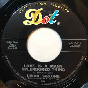 Linda Saxone - Love Is A Many Splendoured Thing album cover