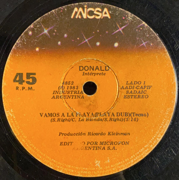 Donald – Vamos A La Playa (1983, Vinyl) - Discogs