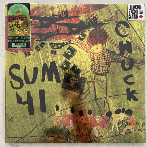 Sum 41 – Chuck (2023, Green Translucent With Red And Grey Swirls 