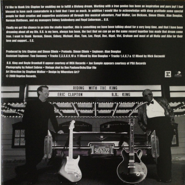 B.B. King & Eric Clapton - Riding With The King | Reprise Records (CDW 47612) - 9