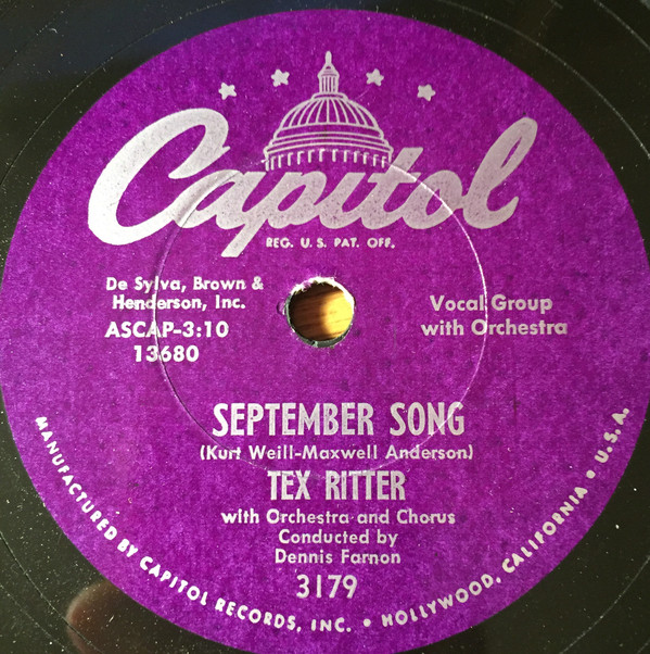 baixar álbum Tex Ritter - Wichita September Song