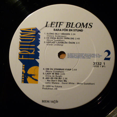 lataa albumi Leif Bloms - Bara För En Stund