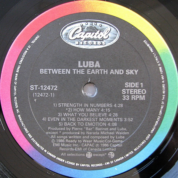 Luba - Between The Earth & Sky | Capitol Records (ST 12472) - 4