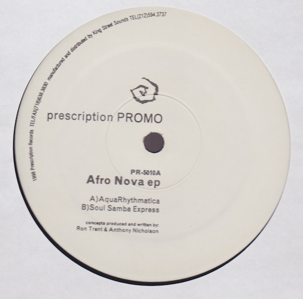 Ron Trent & Anthony Nicholson – Afro Nova EP (1998, Vinyl) - Discogs