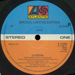 C'EST CHIC INCLUDES LE FREAK ATLANTIC RECORDS VINYL LP