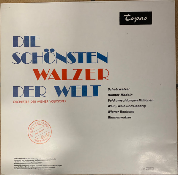 baixar álbum Orchester Der Wiener Staatsoper In Der Volksoper - Die Schönsten Walzer Der Welt