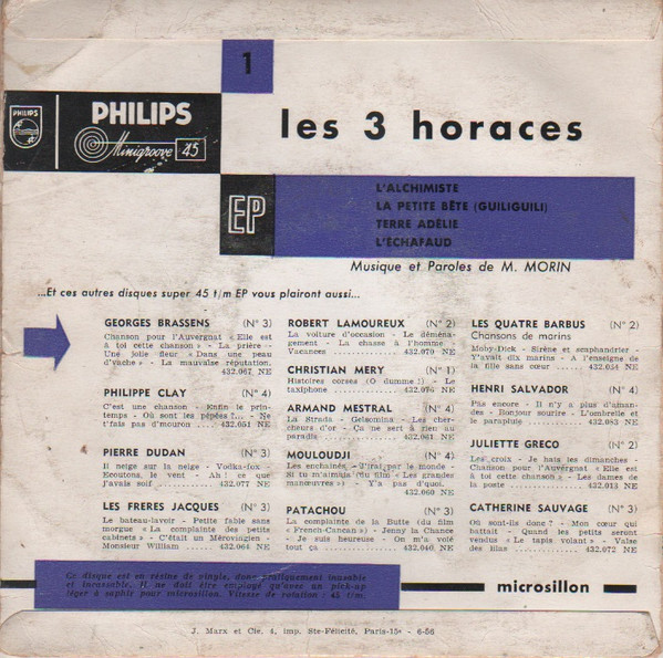 baixar álbum Les 3 Horaces - 1 LAlchimiste