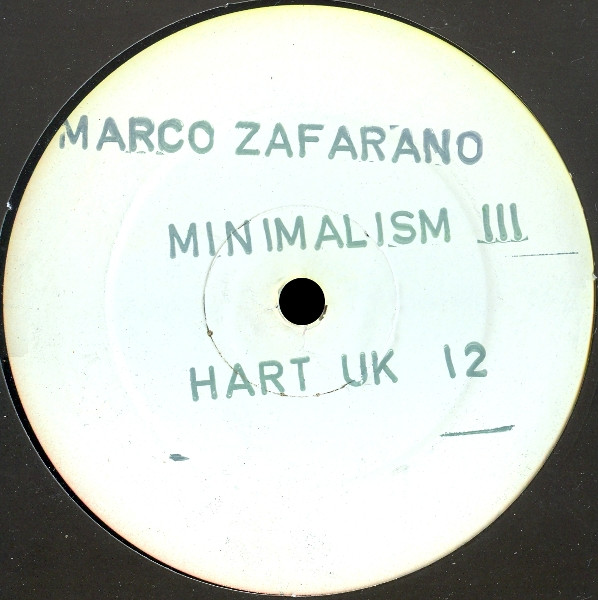 Marco Zaffarano – Minimalism Vol. III (1993, Stamped, Vinyl) - Discogs