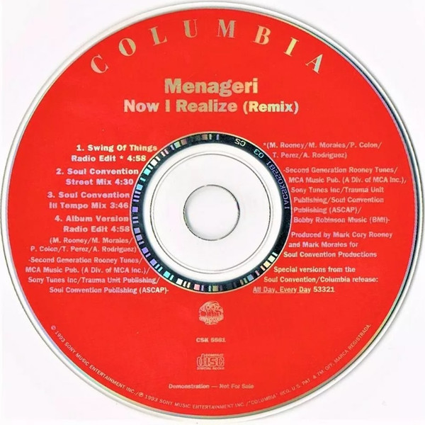 Menageri - Now I Realize | Releases | Discogs